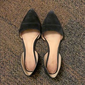 Madewell Black Suede d’Orsay Flat